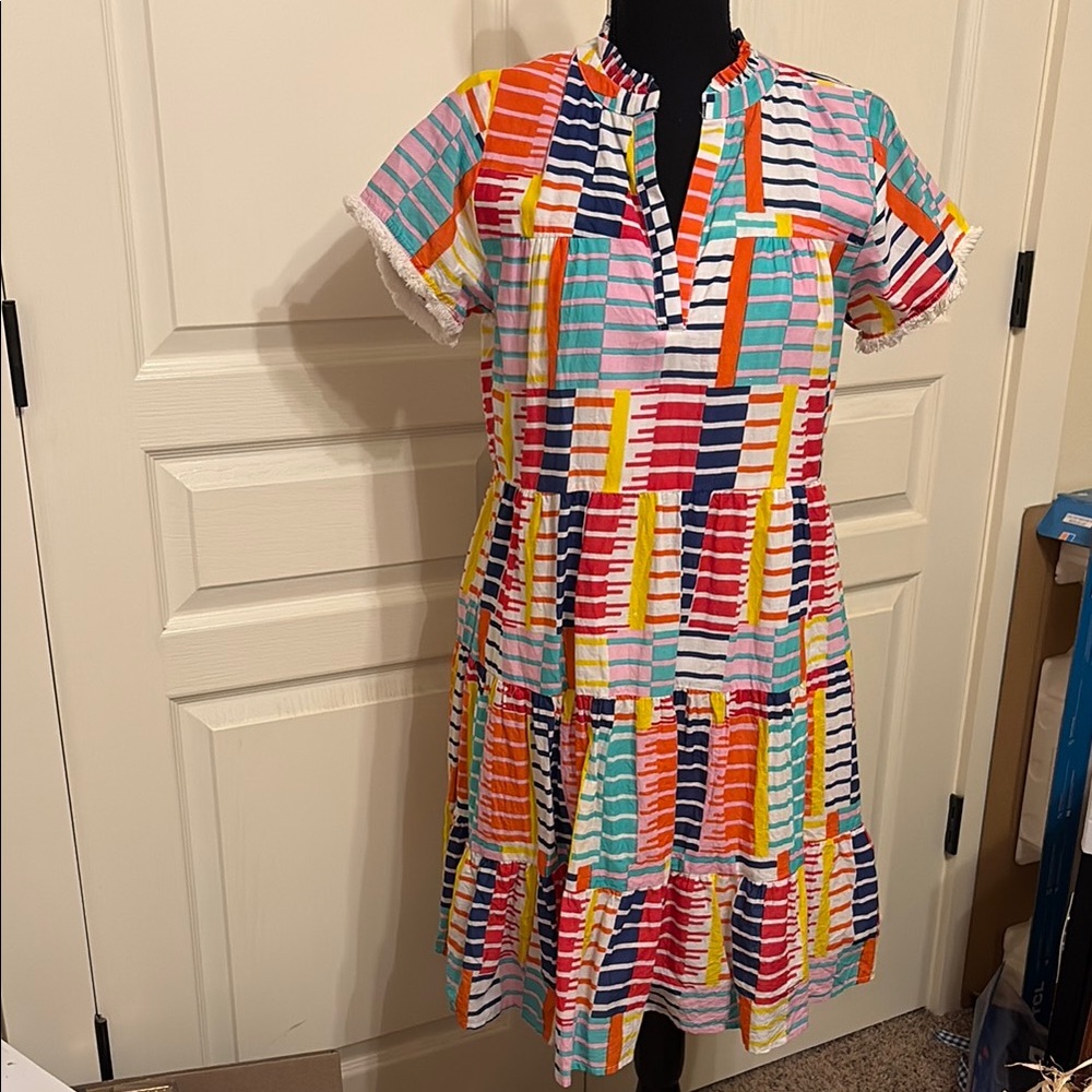 Colorful Striped Women's Dress